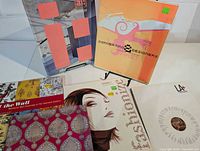Front view of all five oversized design books