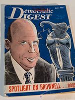 Front cover with caricature artwork and price
