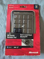 Front of sealed Microsoft Bluetooth Number Pad package