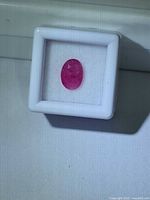 Ruby in display box front view