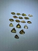 group view of all faceted yellow tanzanite stones