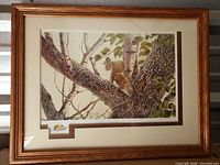 Full view of framed lithograph