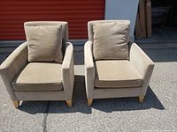 Front view of both armchairs