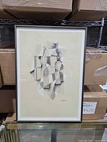Full view of framed drawing