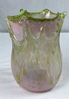 Full view of vase front showing color and texture