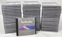 Front view showing stacks of Vienna Master Series CDs with one case displayed forward