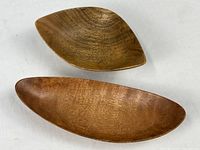 Two monkey pod bowls top view