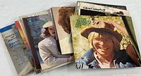 Stack of assorted male vocalist LPs showing John Denver cover and others