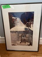 framed Santorini photograph