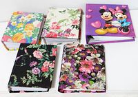 All five photo albums front view