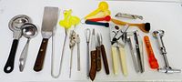 Entire assortment of kitchen utensils laid out