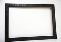 Front view of black textured wood picture frame