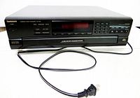 Front view of Technics SL-PD6 CD changer with power cord
