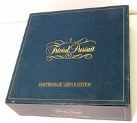Closed dark blue Trivial Pursuit Master Game Genus Edition box