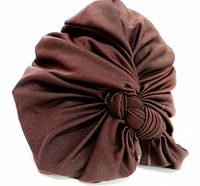 Front view showing knot and gathered folds