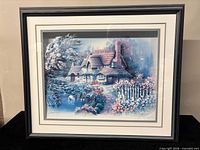 Front view of framed Andres Orpinas print with mat and frame