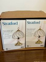 Two Stratford Collection boudoir lamps sealed in original boxes