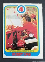 Front of Bobby Orr Special Collector Card #300 showing image, border, signature