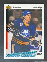 Front of Brad May Young Guns rookie card
