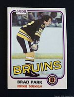 Front of Brad Park O-Pee-Chee card