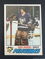 Front of Denis Herron 1977-78 O-Pee-Chee hockey card