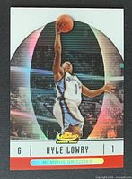 Front view of Kyle Lowry 2006-07 Topps Finest refractor rookie card