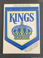 Front view of Los Angeles Kings logo sticker showing design and colors
