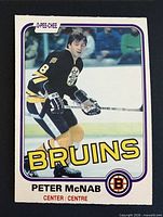 Front view of Peter McNab O-Pee-Chee 1981-82 card #5