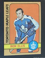 Front of 1972-73 OPC Ron Ellis #36 card