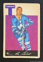 Front view of 1962-63 Parkhurst Ron Stewart card showing image, card number, signature