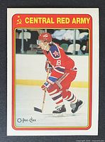 Front of the Sergei Fedorov 1990-91 O-Pee-Chee rookie card