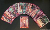 Fan display of all 55 card fronts including title card