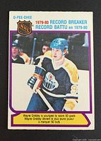 Front of Wayne Gretzky 1980-81 O-Pee-Chee Record Breaker card #3