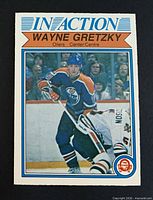 Front of Wayne Gretzky OPC #107 In Action card