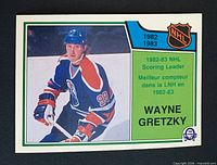 Front of O-Pee-Chee Wayne Gretzky card
