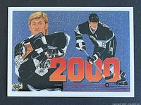 Front of the Wayne Gretzky Upper Deck #545 card showing illustration and 2000 graphic