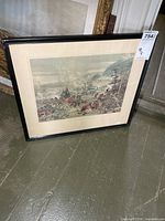 Full view of framed print with mat and frame