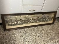 Full view of framed panoramic photograph