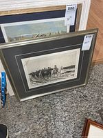 Full framed print leaning against wall