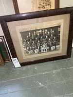 Full view of framed military band photograph