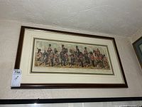 Full view of framed print on wall