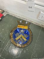 Front view of entire stained glass crest panel