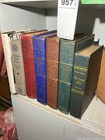Shelf view of all seven books