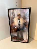 Front view of boxed Barbie Signature Styled by Iris Apfel doll