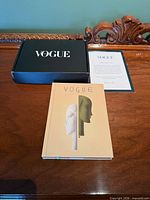 Notebook, box, and letter overview
