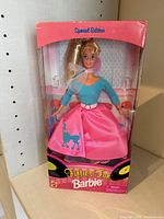 Front view of boxed Fifties Fun Barbie