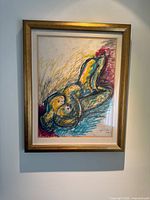 Full framed artwork on wall