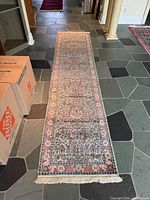 Full view of runner showing pattern and fading