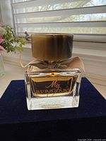 Front view of My Burberry 50ml bottle with cap and ribbon