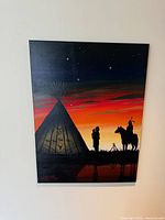 Front view of entire painting showing imagery and signature